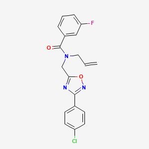 N-allyl-N-{[3-(4-chlorophenyl)-1,2,4-oxadiazol-5-yl]methyl}-3-fluorobenzamide