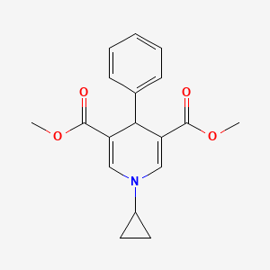molecular formula C18H19NO4 B5720074 dimethyl 1-cyclopropyl-4-phenyl-1,4-dihydro-3,5-pyridinedicarboxylate 