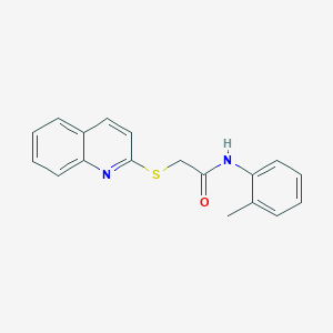 molecular formula C18H16N2OS B5720077 N-(2-methylphenyl)-2-(2-quinolinylthio)acetamide 