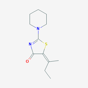 molecular formula C12H18N2OS B5720080 5-(1-methylpropylidene)-2-(1-piperidinyl)-1,3-thiazol-4(5H)-one 