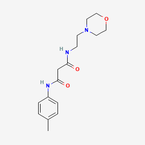 molecular formula C16H23N3O3 B5720083 N-(4-methylphenyl)-N'-[2-(4-morpholinyl)ethyl]malonamide 