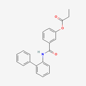 molecular formula C22H19NO3 B5720098 3-[(2-biphenylylamino)carbonyl]phenyl propionate 