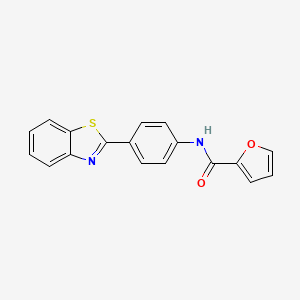 molecular formula C18H12N2O2S B5720123 N-[4-(1,3-benzothiazol-2-yl)phenyl]-2-furamide 