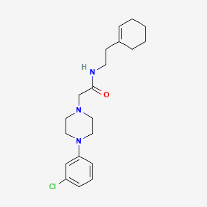 2-[4-(3-chlorophenyl)-1-piperazinyl]-N-[2-(1-cyclohexen-1-yl)ethyl]acetamide