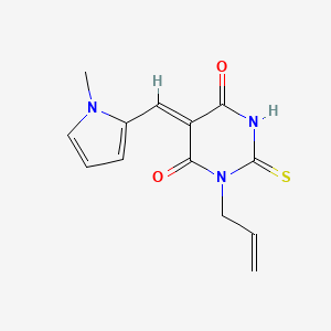 molecular formula C13H13N3O2S B5720156 1-allyl-5-[(1-methyl-1H-pyrrol-2-yl)methylene]-2-thioxodihydro-4,6(1H,5H)-pyrimidinedione 