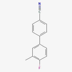 molecular formula C14H10FN B572016 4-(4-Fluoro-3-methylphenyl)benzonitrile CAS No. 1352318-42-3