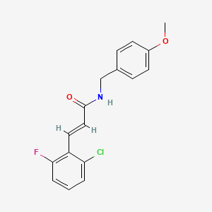 molecular formula C17H15ClFNO2 B5720180 3-(2-chloro-6-fluorophenyl)-N-(4-methoxybenzyl)acrylamide 