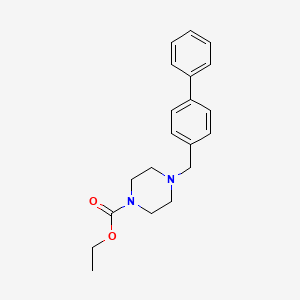 molecular formula C20H24N2O2 B5720198 ethyl 4-(4-biphenylylmethyl)-1-piperazinecarboxylate 