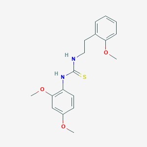 molecular formula C18H22N2O3S B5720201 N-(2,4-dimethoxyphenyl)-N'-[2-(2-methoxyphenyl)ethyl]thiourea 