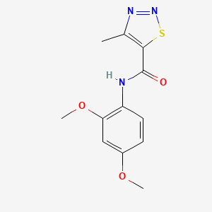 molecular formula C12H13N3O3S B5720202 N-(2,4-dimethoxyphenyl)-4-methyl-1,2,3-thiadiazole-5-carboxamide 