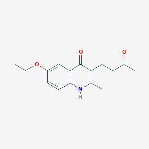 molecular formula C16H19NO3 B5720205 4-(6-ethoxy-4-hydroxy-2-methyl-3-quinolinyl)-2-butanone 