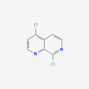 molecular formula C8H4Cl2N2 B572023 4,8-Dichloro-1,7-naphthyridine CAS No. 1279894-03-9