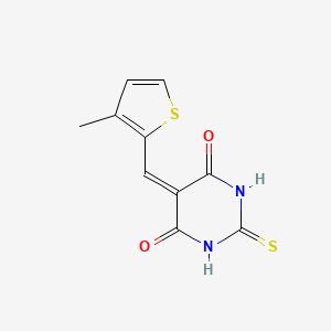 molecular formula C10H8N2O2S2 B5720235 5-[(3-methyl-2-thienyl)methylene]-2-thioxodihydro-4,6(1H,5H)-pyrimidinedione 