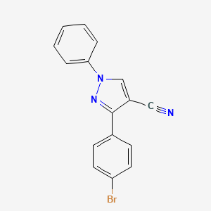 3-(4-bromophenyl)-1-phenyl-1H-pyrazole-4-carbonitrile