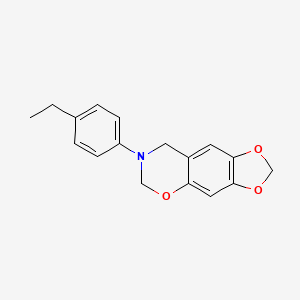 molecular formula C17H17NO3 B5720254 7-(4-ethylphenyl)-7,8-dihydro-6H-[1,3]dioxolo[4,5-g][1,3]benzoxazine 
