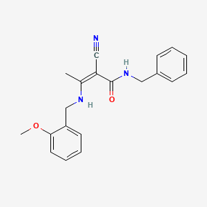 molecular formula C20H21N3O2 B5720261 N-benzyl-2-cyano-3-[(2-methoxybenzyl)amino]-2-butenamide 
