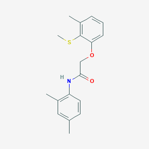 molecular formula C18H21NO2S B5720273 N-(2,4-dimethylphenyl)-2-[3-methyl-2-(methylthio)phenoxy]acetamide 