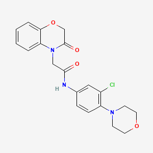 molecular formula C20H20ClN3O4 B5720277 N-[3-chloro-4-(4-morpholinyl)phenyl]-2-(3-oxo-2,3-dihydro-4H-1,4-benzoxazin-4-yl)acetamide 