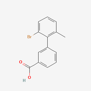 molecular formula C14H11BrO2 B572028 2'-Bromo-6'-methylbiphenyl-3-carboxylic acid CAS No. 1215206-69-1