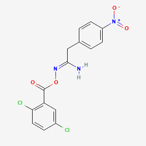 molecular formula C15H11Cl2N3O4 B5720291 N'-[(2,5-dichlorobenzoyl)oxy]-2-(4-nitrophenyl)ethanimidamide 
