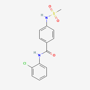 molecular formula C14H13ClN2O3S B5720298 N-(2-chlorophenyl)-4-[(methylsulfonyl)amino]benzamide 