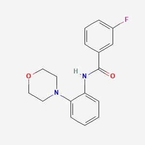 3-fluoro-N-[2-(4-morpholinyl)phenyl]benzamide