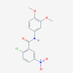 molecular formula C15H13ClN2O5 B5720336 2-chloro-N-(3,4-dimethoxyphenyl)-5-nitrobenzamide 