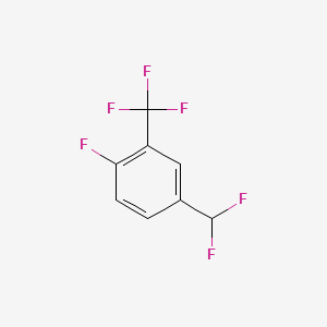 molecular formula C8H4F6 B572034 4-(Difluoromethyl)-1-fluoro-2-(trifluoromethyl)benzene CAS No. 1214364-78-9