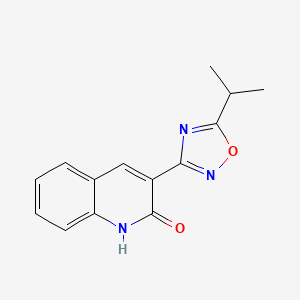 molecular formula C14H13N3O2 B5720342 3-(5-isopropyl-1,2,4-oxadiazol-3-yl)-2-quinolinol 