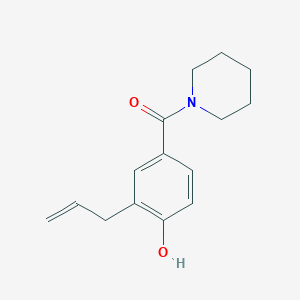 molecular formula C15H19NO2 B5720367 2-allyl-4-(1-piperidinylcarbonyl)phenol 