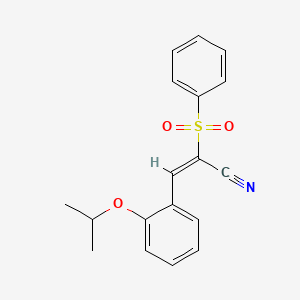 molecular formula C18H17NO3S B5720384 3-(2-isopropoxyphenyl)-2-(phenylsulfonyl)acrylonitrile 