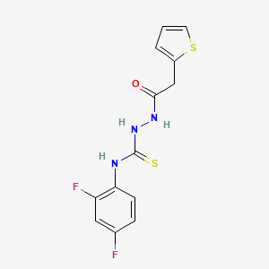 N-(2,4-difluorophenyl)-2-(2-thienylacetyl)hydrazinecarbothioamide