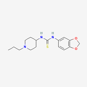 molecular formula C16H23N3O2S B5720416 N-1,3-benzodioxol-5-yl-N'-(1-propyl-4-piperidinyl)thiourea 