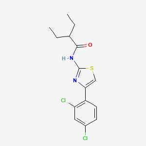molecular formula C15H16Cl2N2OS B5720421 N-[4-(2,4-dichlorophenyl)-1,3-thiazol-2-yl]-2-ethylbutanamide 