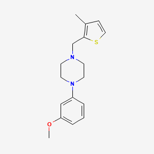 molecular formula C17H22N2OS B5720429 1-(3-methoxyphenyl)-4-[(3-methyl-2-thienyl)methyl]piperazine 