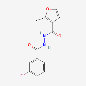 molecular formula C13H11FN2O3 B5720456 N'-(3-fluorobenzoyl)-2-methyl-3-furohydrazide 
