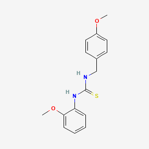molecular formula C16H18N2O2S B5720474 N-(4-methoxybenzyl)-N'-(2-methoxyphenyl)thiourea 