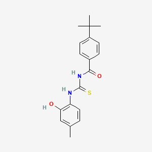 molecular formula C19H22N2O2S B5720478 4-tert-butyl-N-{[(2-hydroxy-4-methylphenyl)amino]carbonothioyl}benzamide CAS No. 6603-79-8