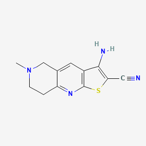 molecular formula C12H12N4S B5720483 3-amino-6-methyl-5,6,7,8-tetrahydrothieno[2,3-b]-1,6-naphthyridine-2-carbonitrile 