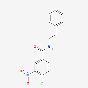 molecular formula C15H13ClN2O3 B5720495 4-chloro-3-nitro-N-(2-phenylethyl)benzamide 
