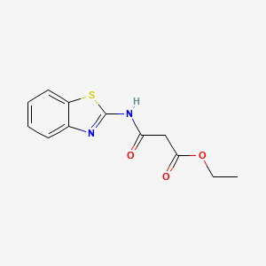 molecular formula C12H12N2O3S B5720518 ethyl 3-(1,3-benzothiazol-2-ylamino)-3-oxopropanoate 