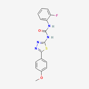 molecular formula C16H13FN4O2S B5720529 N-(2-fluorophenyl)-N'-[5-(4-methoxyphenyl)-1,3,4-thiadiazol-2-yl]urea 