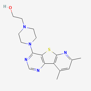 molecular formula C17H21N5OS B5720564 2-[4-(7,9-dimethylpyrido[3',2':4,5]thieno[3,2-d]pyrimidin-4-yl)-1-piperazinyl]ethanol 