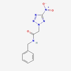 molecular formula C10H10N6O3 B5720572 N-benzyl-2-(5-nitro-2H-tetrazol-2-yl)acetamide 