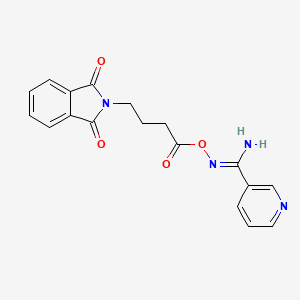 molecular formula C18H16N4O4 B5720579 N'-{[4-(1,3-dioxo-1,3-dihydro-2H-isoindol-2-yl)butanoyl]oxy}-3-pyridinecarboximidamide 