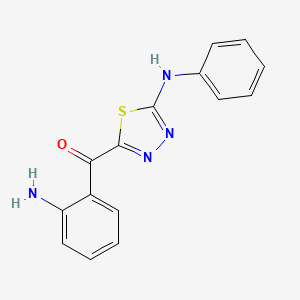 molecular formula C15H12N4OS B5720591 (2-aminophenyl)(5-anilino-1,3,4-thiadiazol-2-yl)methanone 