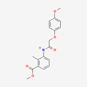 molecular formula C18H19NO5 B5720598 methyl 3-{[(4-methoxyphenoxy)acetyl]amino}-2-methylbenzoate 