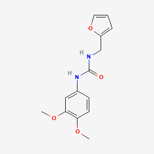molecular formula C14H16N2O4 B5720612 N-(3,4-dimethoxyphenyl)-N'-(2-furylmethyl)urea 