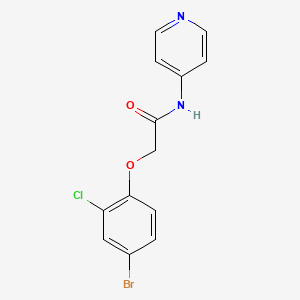 molecular formula C13H10BrClN2O2 B5720623 2-(4-bromo-2-chlorophenoxy)-N-4-pyridinylacetamide 