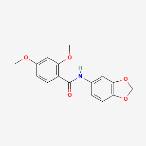 molecular formula C16H15NO5 B5720638 N-1,3-benzodioxol-5-yl-2,4-dimethoxybenzamide 